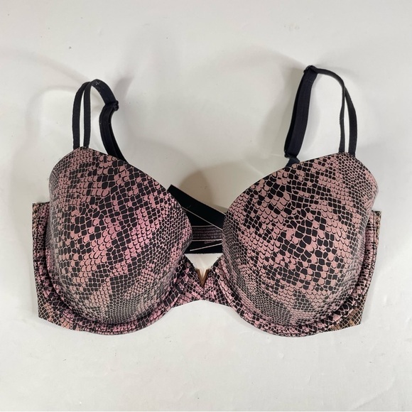 Victoria’s Secret Snakeskin Print Lined Demi Bra Size 32DD - Picture 1 of 5